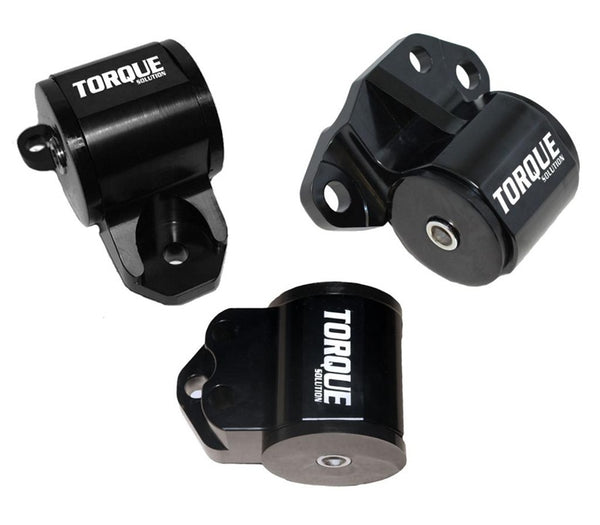 Torque Solution 3pc Billet Engine Mount Kit (3 Bolt): 92-95 Honda Civic/94-01 Integra/93-97 Del Sol - TS-HA-134 for 1994-2001