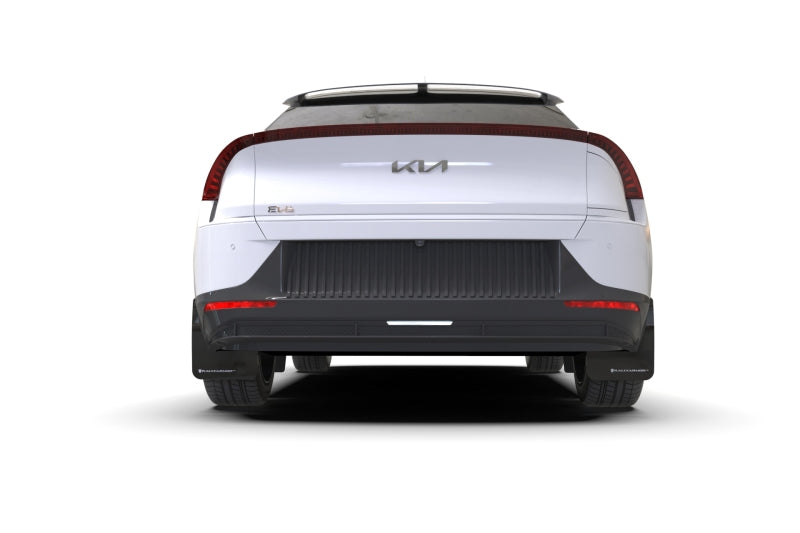 Rally Armor 22-23 Kia EV6 Black UR Mud Flap Blue Logo - MF91-UR-BLK-BL