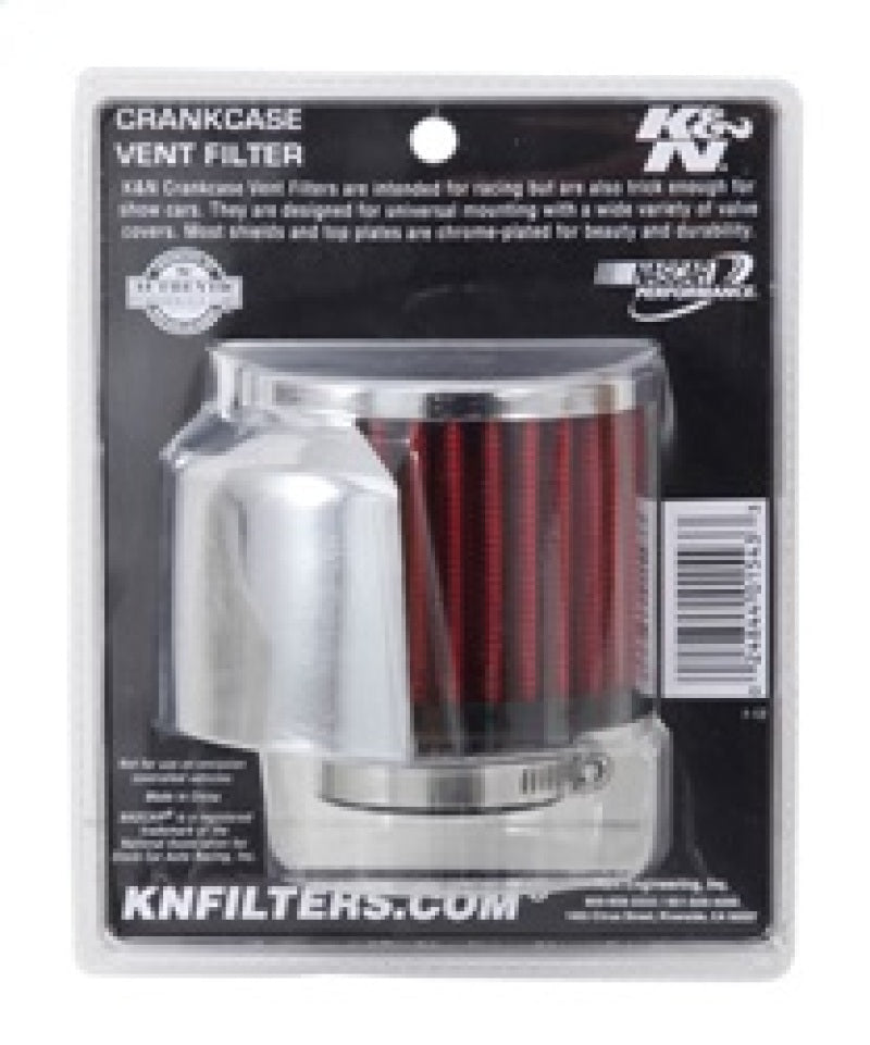 K&N 1.375in Flange ID x 3in OD x 2.5in Height Clamp On Crankcase Vent Filter - 62-1513