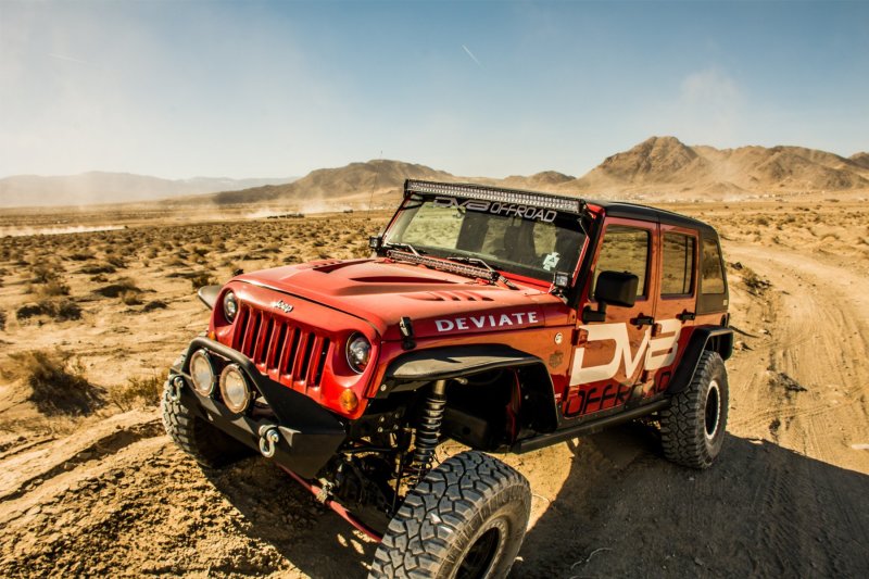 DV8 Offroad 07-18 Jeep Wrangler JK Front &amp; Rear Flat Tube Fenders - FENDB-02