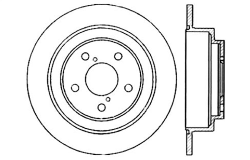 StopTech 05-06 Saab 9-2X AWD / 02-05 Impreza WRX / 02 WRX STi Slotted &amp; Drilled Right Rear Rotor - 127.47011R