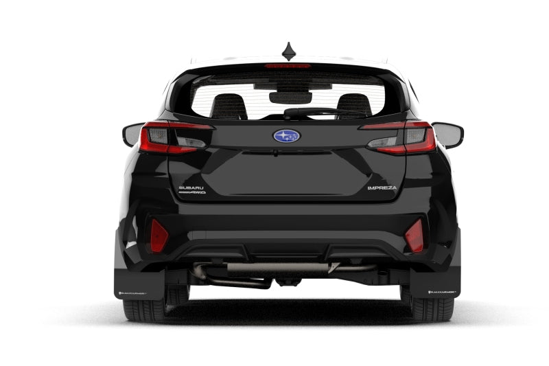 Rally Armor 2024 Subaru Impreza Black UR Mud Flap w/ White Logo - MF105-UR-BLK-WH