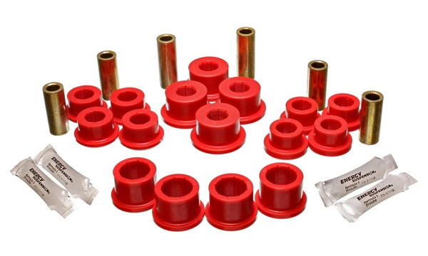 Energy Suspension 04-07 Mazda RX8 Red Rear Lateral/Trailing Arm Bushings - 11.3108R for 2004-2007 Mazda RX 8 - front view