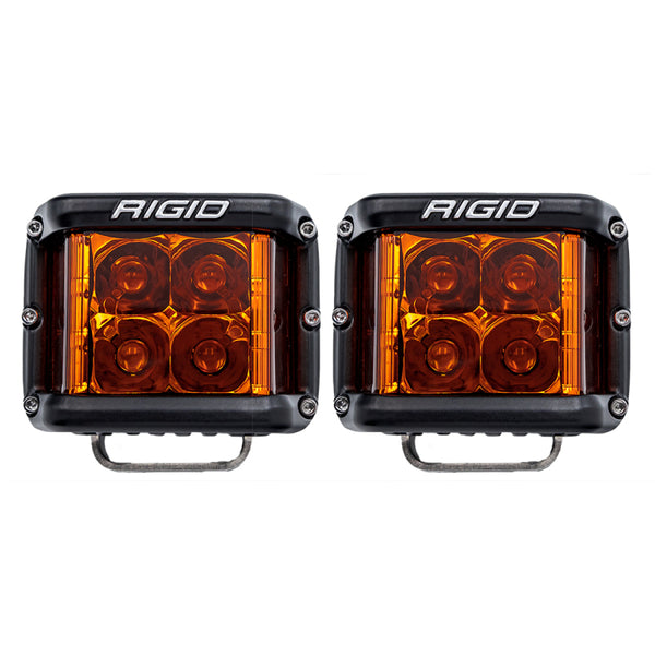 Rigid Industries D-SS Spot w/ Amber PRO Lens (Pair) - 262214 by Rigid Industries - front view