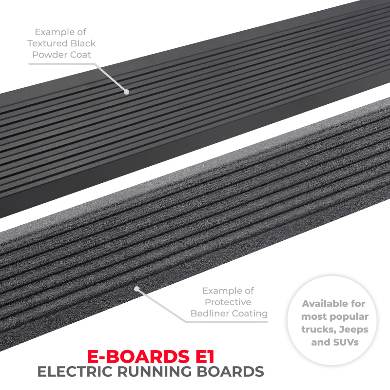 Go Rhino 22+ Toyota Tundra CrewMax Cab 4dr E-BOARD E1 Electric Running Board Kit - Tex. Blk - 20443587PC