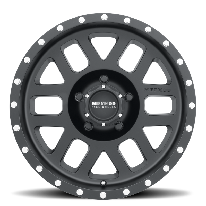 Method MR306 Mesh 17x8.5 0mm Offset 5x4.5 83mm CB Matte Black Wheel - MR30678512500