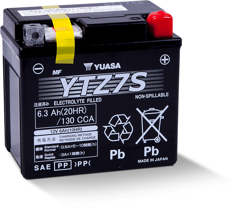Yuasa YTZ7S Maintenance Free AGM 12 Volt Battery - YUAM727ZS for 1987-2006 Suzuki LT80 QuadSport
