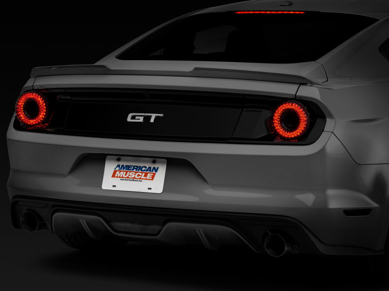 Raxiom 15-22 Ford Mustang Halo LED Tail Lights - Gloss Black Housing (Smoked Lens) - 393827