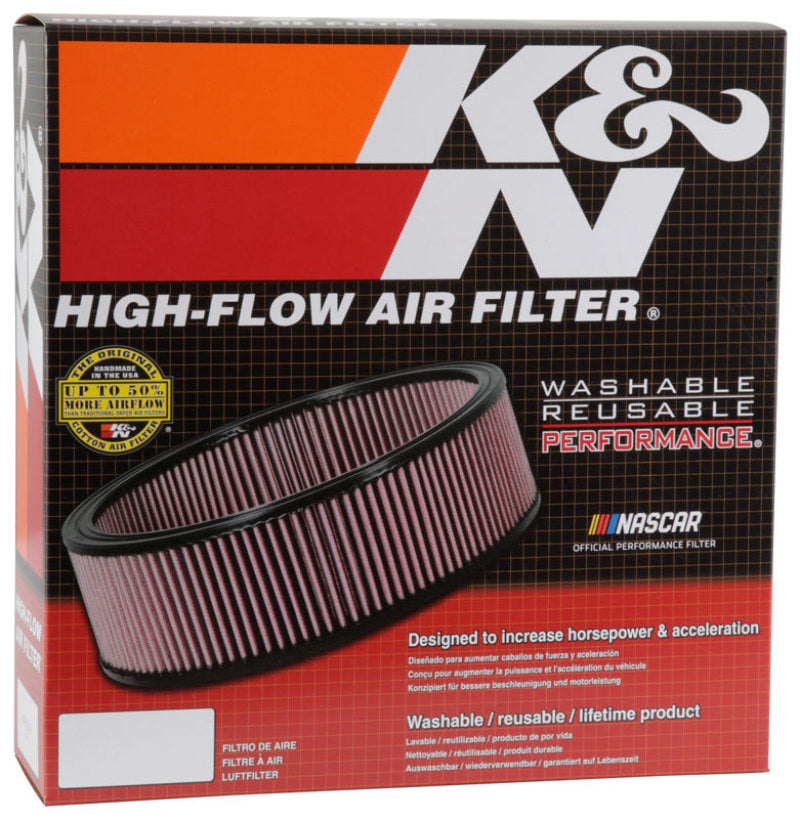 K&N Custom Round Air Filter 14in OD 12in ID 4in Height - E-3730
