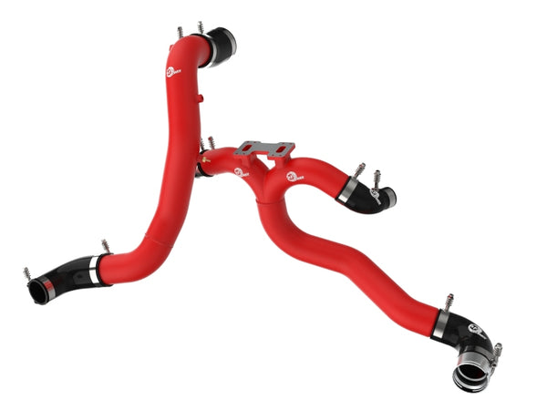 AFE 18-21 Kia Stinger V6-3.3L BladeRunner Alum Hot/Cold Charge Pipe Kit Red - 46-20504-R
