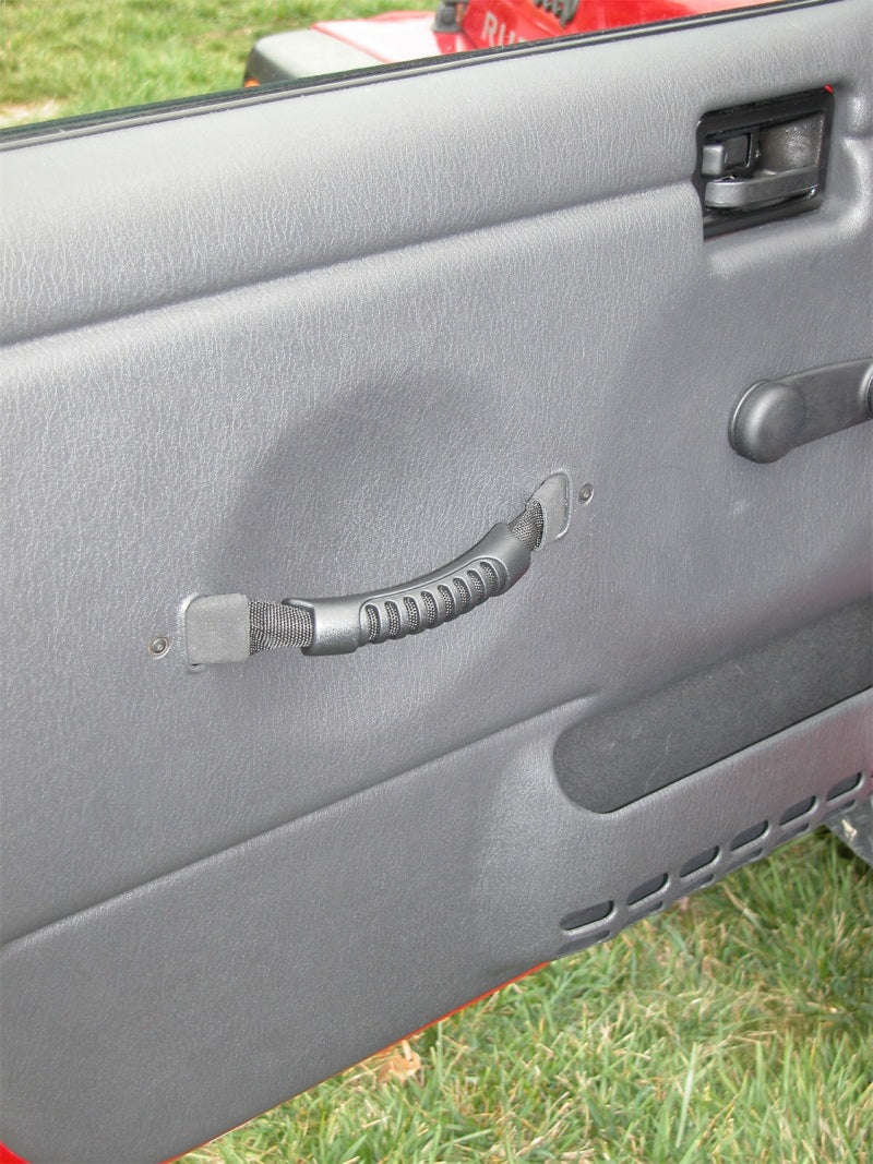 Rugged Ridge Door Pull Straps Black 97-06 Jeep Wrangler - 11826.01 for 1997-2006 Jeep Wrangler - detail view