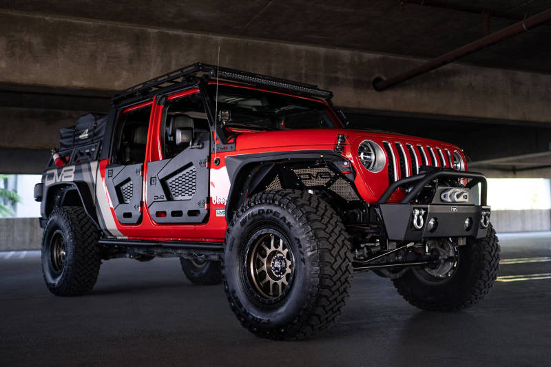 DV8 Offroad 18-25 Jeep Wrangler JL/JT Spec Series Half Doors - Front Set - HDJL-02F