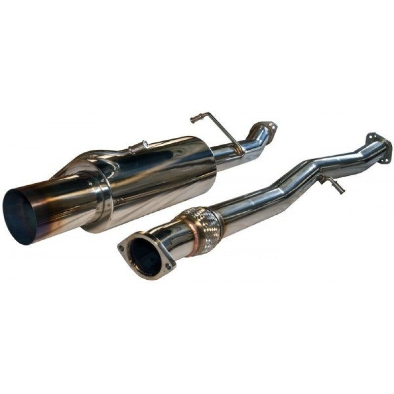 Turbo XS 02-07 WRX-STi Catback Exhaust Blued Tips - WS02-CBE-TI