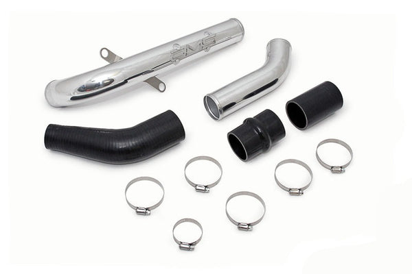 AMS Performance 08-15 Mitsubishi EVO X Upper I/C Pipe - Polished - AMS.04.09.0002-1 for 2008-2017 Mitsubishi Lancer - front v