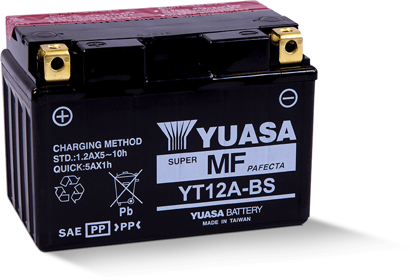 Yuasa YT12A-BS Maintenance Free AGM 12 Volt Battery - YUAM32ABS