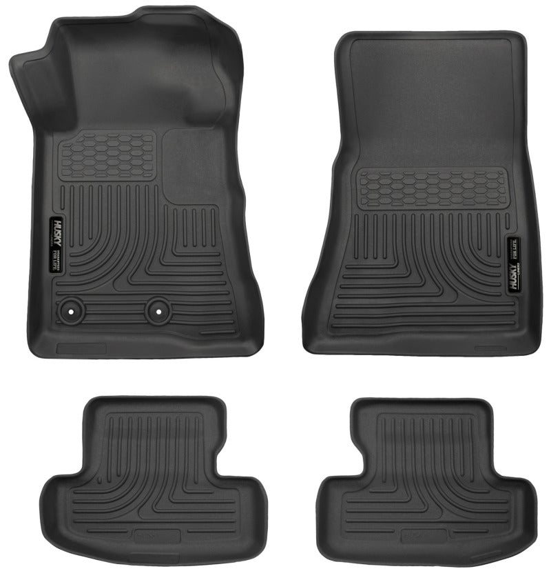 Husky Liners 15-22 Ford Mustang WeatherBeater Black Front &amp; Second Seat Floor Liner - 99371