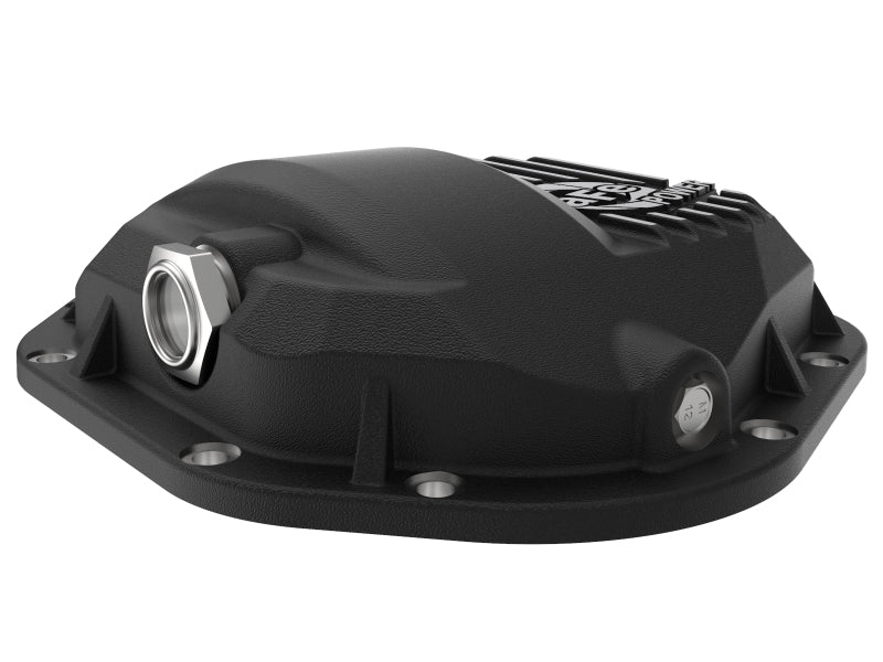 aFe Pro Series Dana 60 Front Differential Cover Black w/ Machined Fins 17-20 Ford Trucks (Dana 60) - 46-71100B