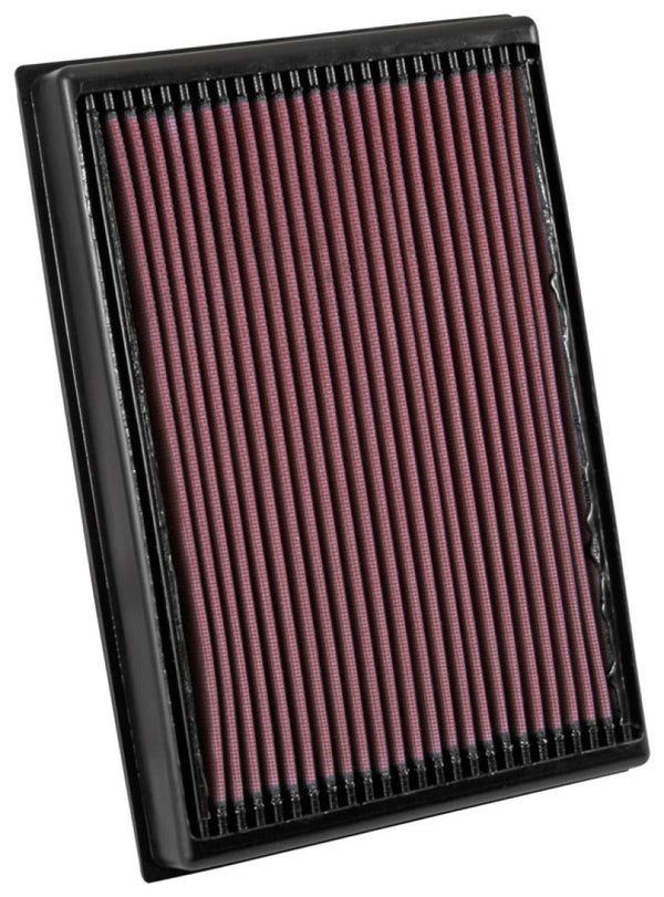 K&N 2016 Nissan Titan XD V8-5.0L Replacement Drop In Air Filter - 33-5048 for 2016-2019 Nissan TITAN - front view