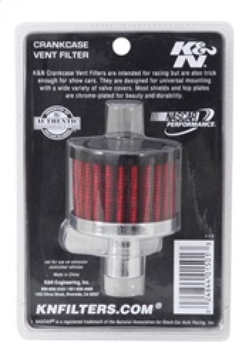 K&N Steel Base Crankcase Vent Filter .75in Vent OD x 2in OD x 1.5in Height - 62-1030 by K&N Engineering - rear view