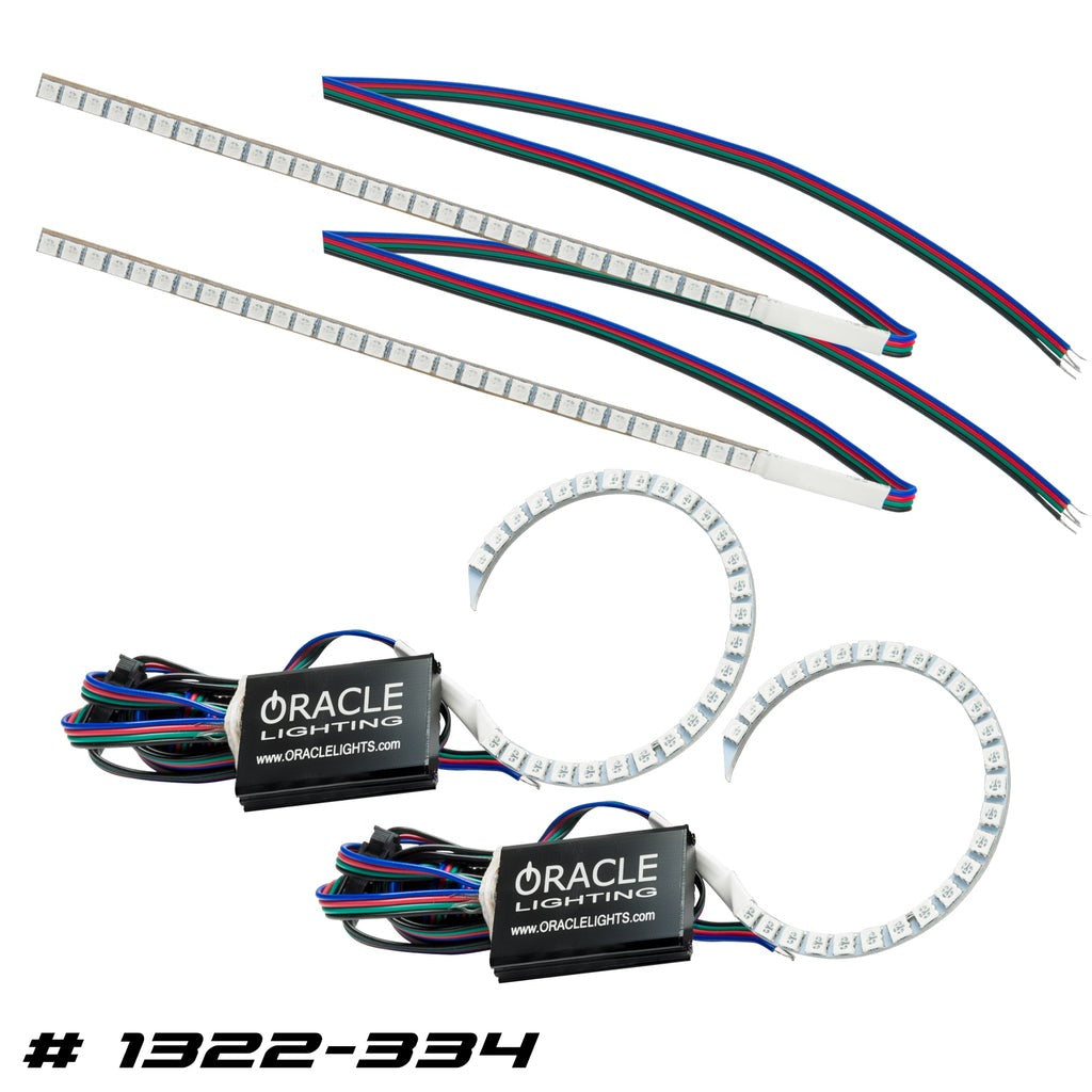 Oracle 15-17 Ford Focus RS-ST DRL Upgrade w- Halo Kit - ColorSHIFT