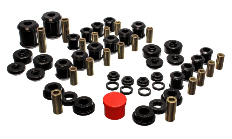 Energy Suspension 95-99 Mitsubishi Eclipse FWD/AWD Black Hyper-flex Master Bushing Set - 5.18107G for 1995-1999 Mitsubishi Ec