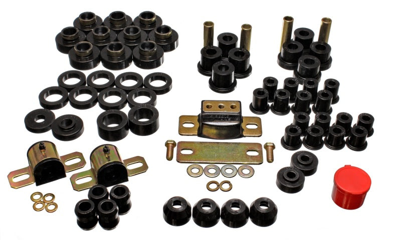 Energy Suspension 80-86 Jeep CJ7 Black Hyper-Flex Master Bushing Set - 2.18102G for 1980-1986 Jeep CJ7 - front view
