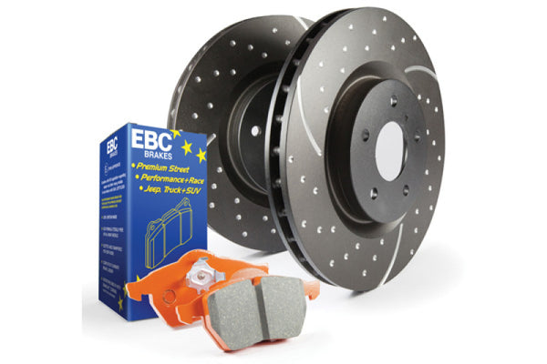EBC S8 Kits Orangestuff Pads and GD Rotors - S8KR1064 for 2008-2022 Toyota Sequoia - front view