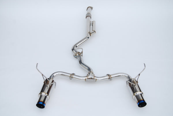 Invidia 2022+ Subaru WRX N1 Twin Outlet Single Layer Tip Cat-Back Exhaust - HS22WRXGTT for 2022-2025 Subaru WRX - front view