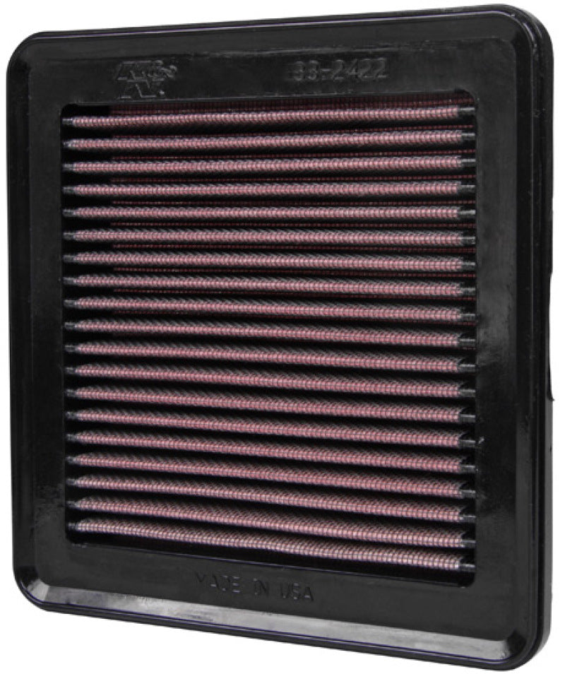 K&N 09 Honda Fit 1.5L Drop In Air Filter - 33-2422 for 2009-2013 Honda Fit - front view