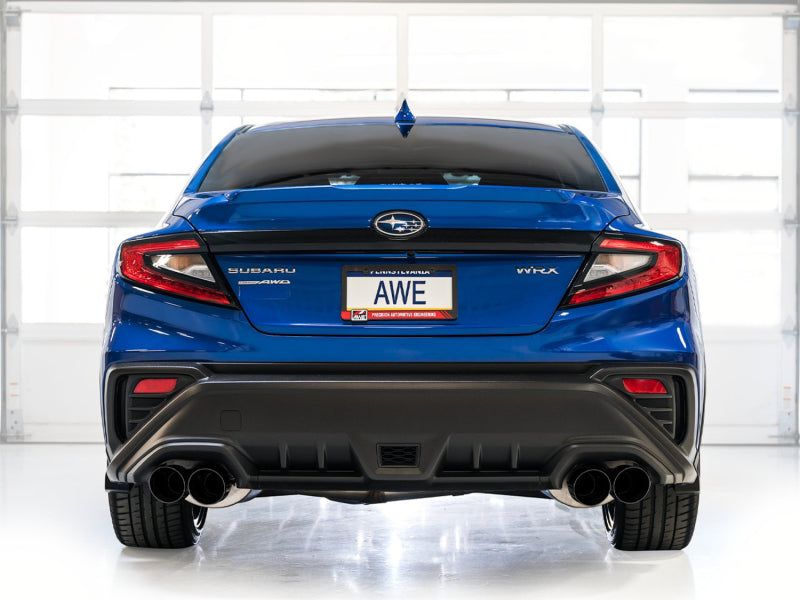 AWE Tuning 2022+ VB Subaru WRX Touring Edition Exhaust - Diamond Black Tips - 3015-43979