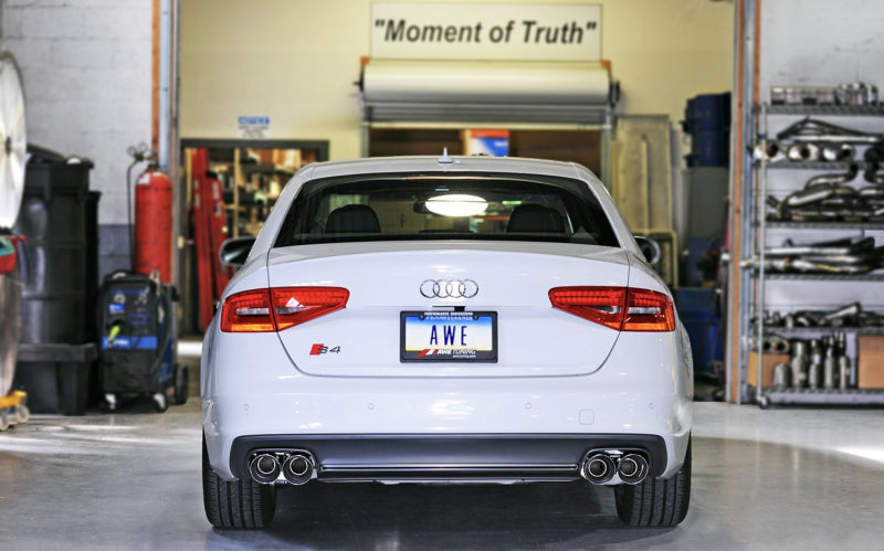 AWE Tuning Audi B8.5 S4 3.0T Touring Edition Exhaust System - Chrome Silver Tips (102mm) - 3010-42016