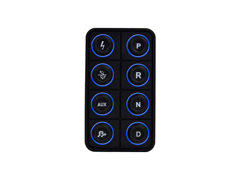 AEM EV 8 Button Keypad CAN Based Programmable Backlighting - 30-8400