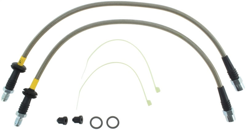 StopTech 96-02 BMW Z3 / 06-09 Z4 / 92-00 318i / 97-00 323 / 90-99 BMW 325/328 SS Front Brake Lines - 950.34001