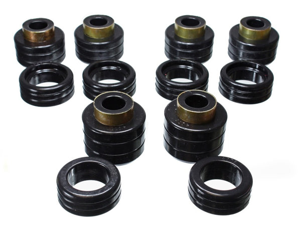 Energy Suspension Chevy Pickup 2&4Wd Body Mounts - Black - 3.4123G for 1988-2000 Chevrolet C2500 - front view