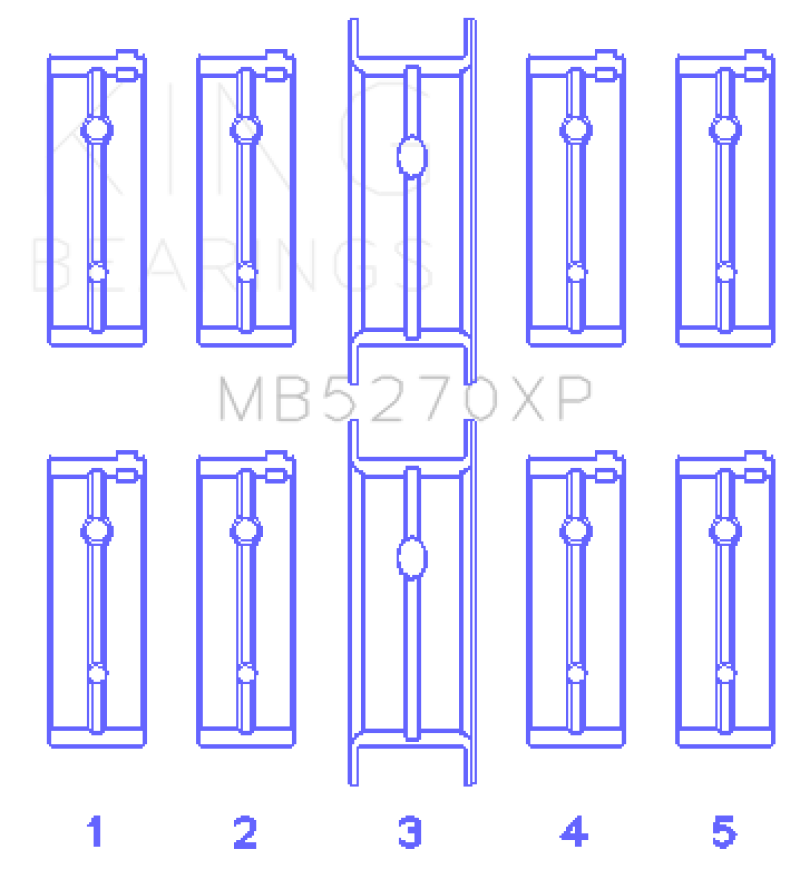 King 03-05 Dodge Neon SRT4 2.4L (Size STD) Performance Main Bearing Set - MB5270XP