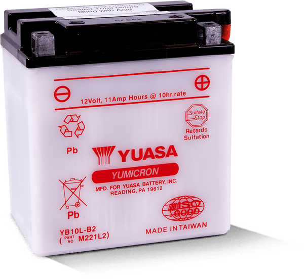 Yuasa YB10L-B2 Yumicron 12 Volt Battery - YUAM221L2 for 1989-2000 Suzuki GS500