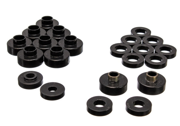 Energy Suspension Cj5-7 Body Mounts - Black - 2.4103G for 1976-1979 Jeep CJ5 - front view