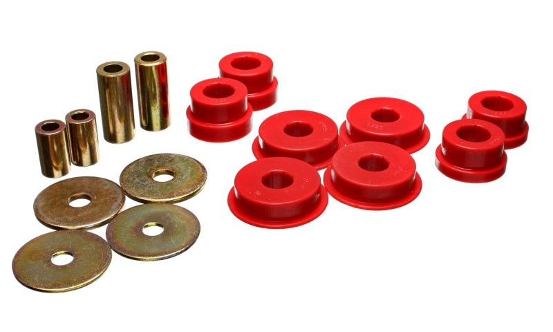 Energy Suspension 03-05 Mitsubishi Lancer EVO 8 Red Rear Differential / Mustache Bar Bushing Set - 5.1108R for 2003-2007 Mits