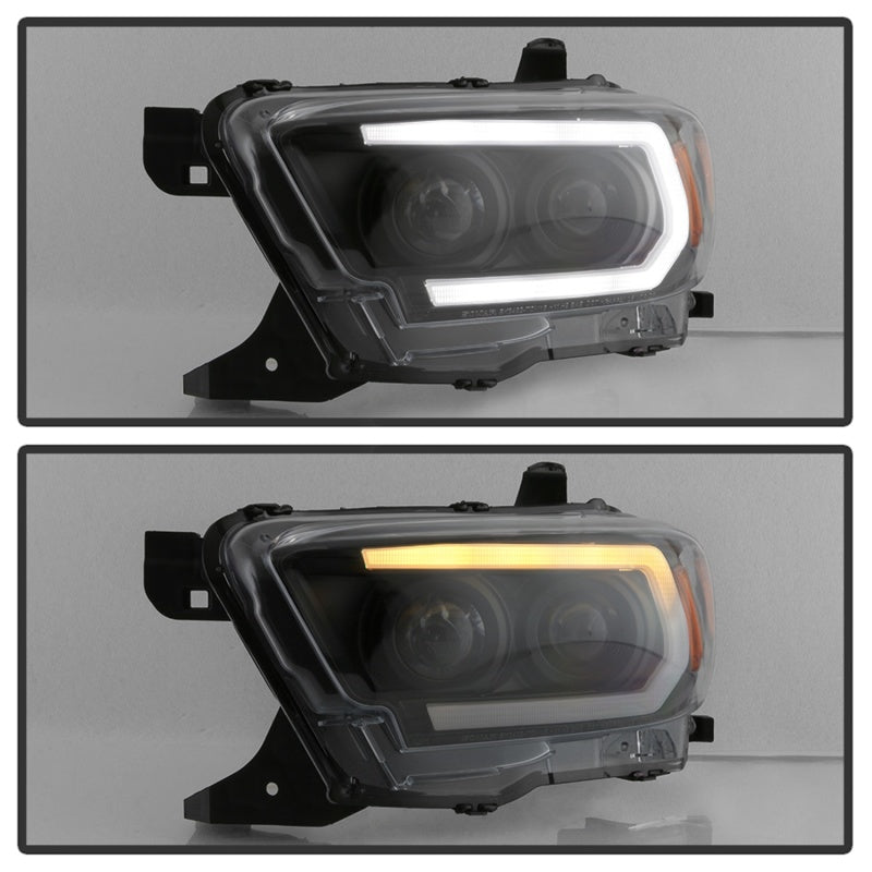 Spyder 16-18 Toyota Tacoma Projector Headlights - Seq LED Turn - Black - PRO-YD-TT16-LB-BK - 5085818