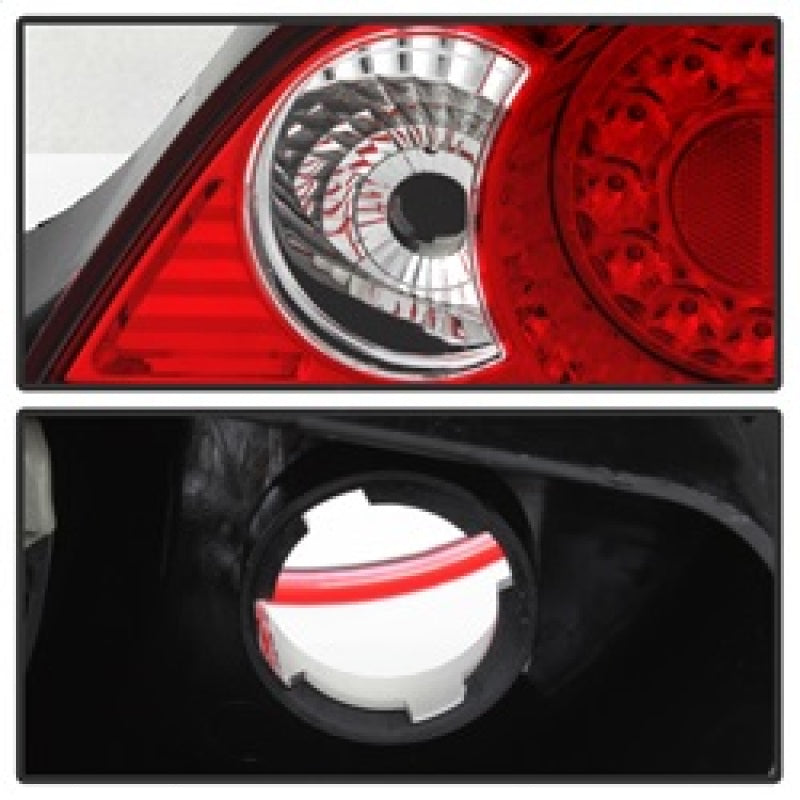 Spyder Acura RSX 02-04 LED Tail Lights Red Clear ALT-YD-ARSX02-LED-RC - 5000385