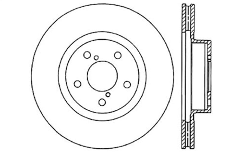 StopTech Slotted &amp; Drilled Sport Brake Rotor - 127.47012L