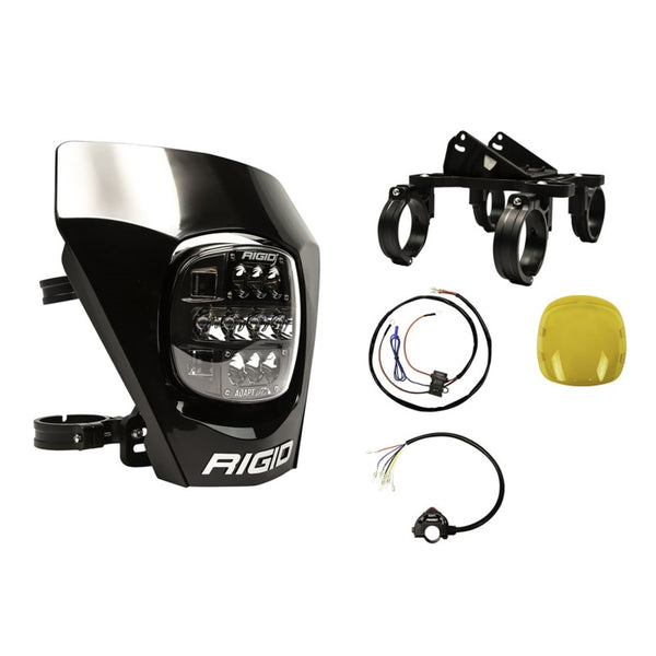 Rigid Industries Adapt XE LED Moto Kit - Black - 300416 by Rigid Industries - front view