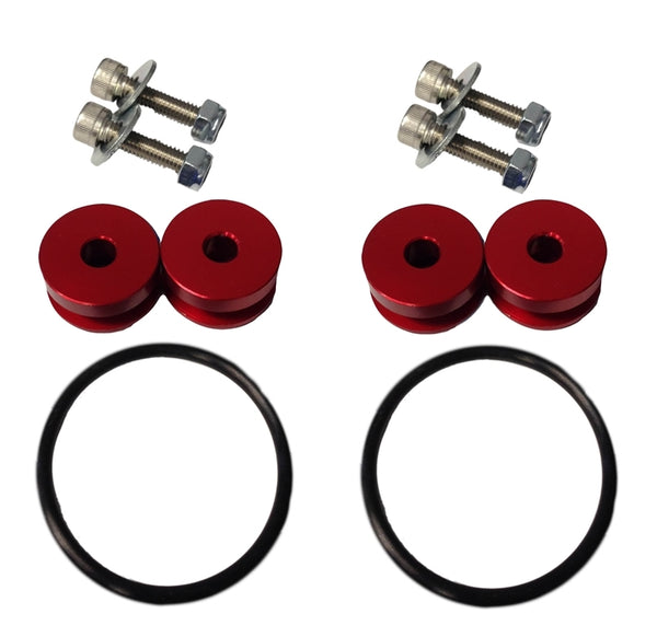 Torque Solution Billet Bumper Quick Release Kit (Red): Universal - TS-UNI-026R by Torque Solution