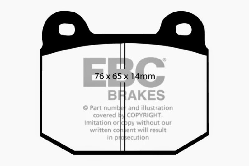 EBC 99-03 Mitsubishi Lancer Evolution 2.0 Turbo Yellowstuff Rear Brake Pads - DP41538R
