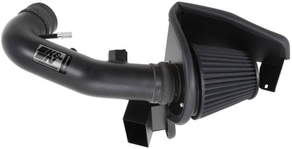 K&N 11-14 Ford Mustang GT 5.0L V8 Black Performance Intake Kit - 71-3527 for 2011-2014 Ford Mustang - front view
