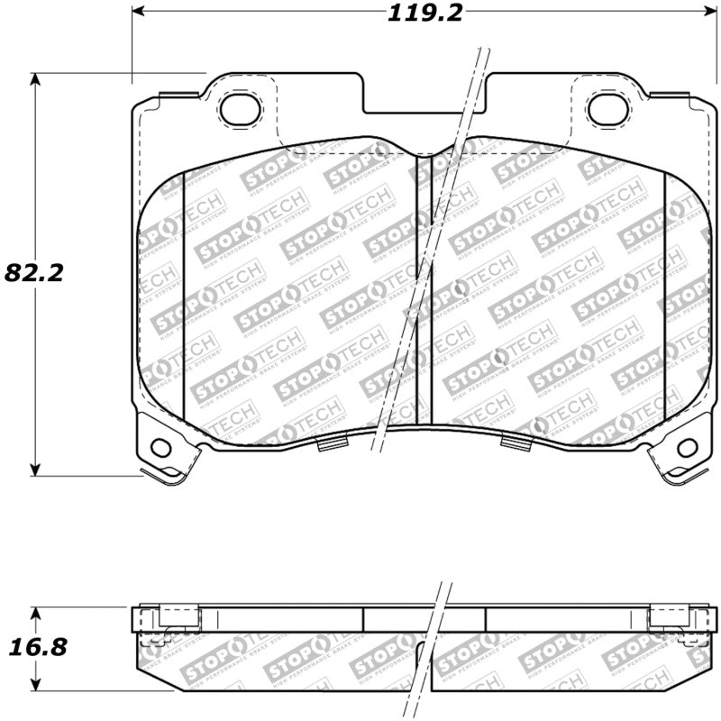 StopTech Performance 5/93-98 Toyota Supra Turbo Front Brake Pads - 309.06290