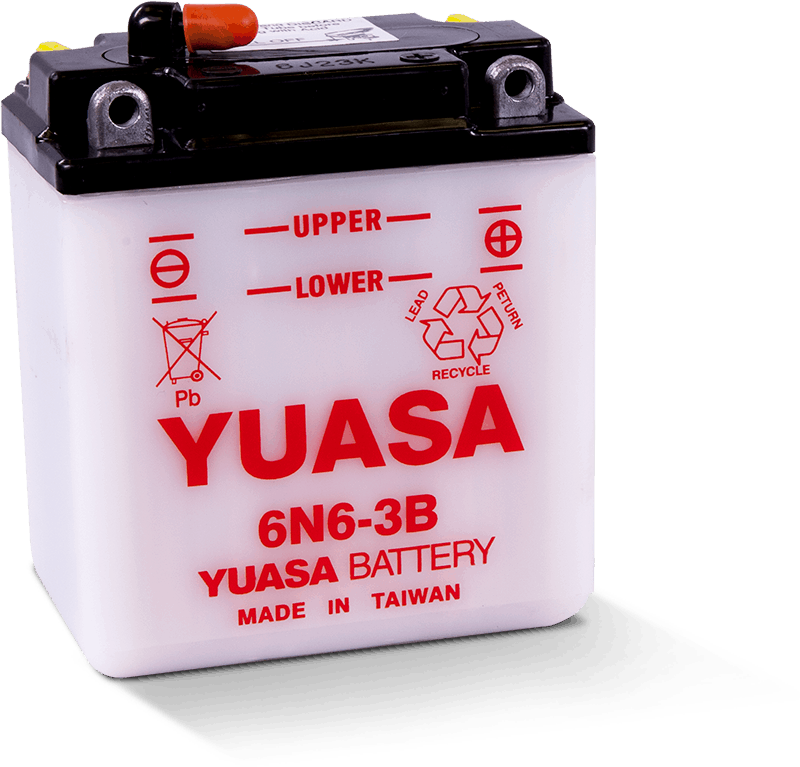 Yuasa 6N6-3B Conventional 6 Volt Battery - YUAM2660B