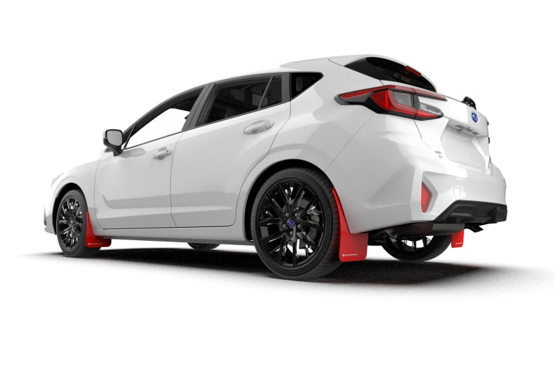 Rally Armor 2024 Subaru Impreza Black UR Mud Flap w/ Red Logo - MF105-UR-BLK-RD