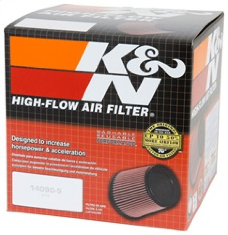 K&N Filter Universal Rubber Filter 3in Flange ID 6in Base OD 5.125in Top OD 5in Height - RU-3570