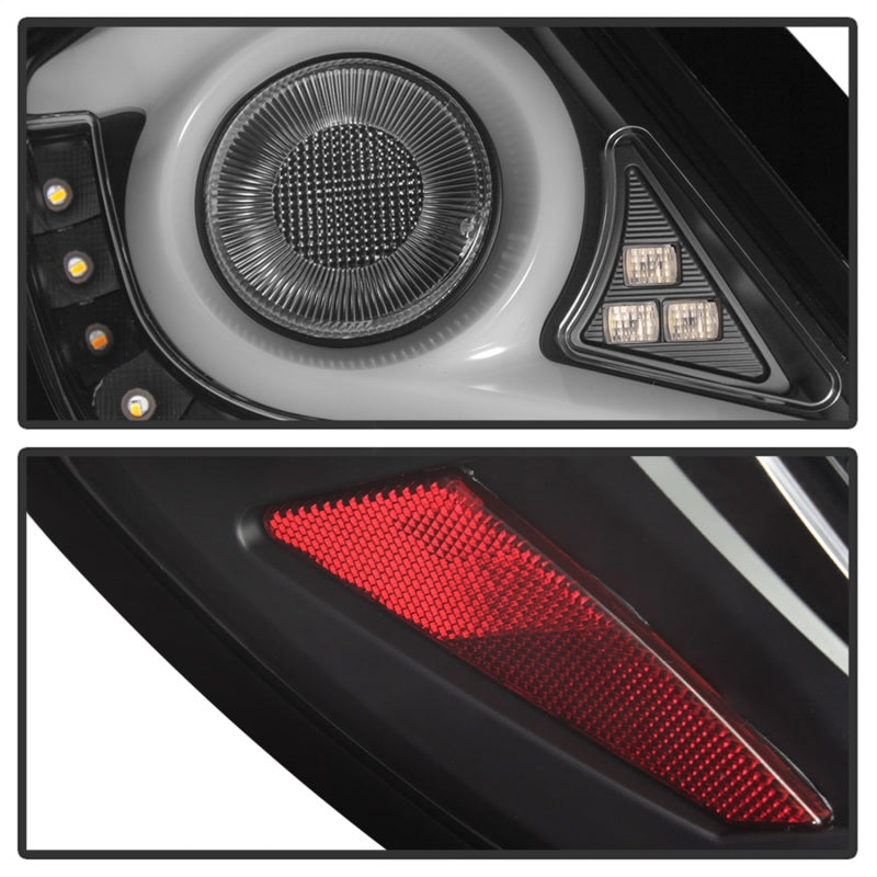 Spyder 16-19 Honda Civic 4 Door Light Bar LED Tail Lights - Black - ALT-YD-HC164D-LB-BK - 5086051